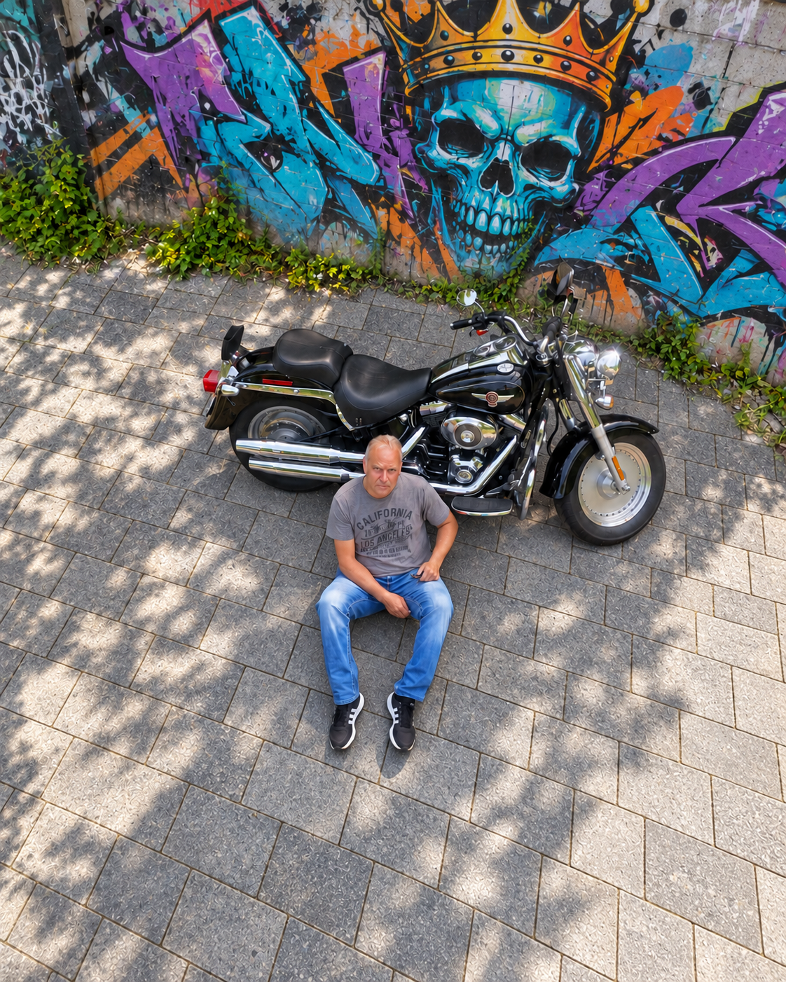 Ingo Kramer bei einem Motorrad